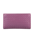 Portefeuille Intrecciato Cuir Nappa Violet Intrecciato