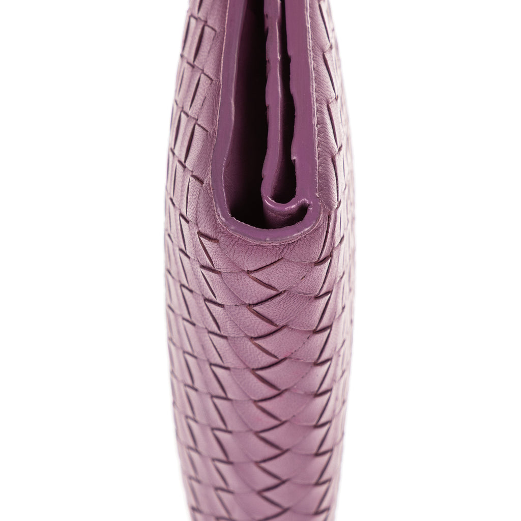 Portefeuille Intrecciato Cuir Nappa Violet Intrecciato