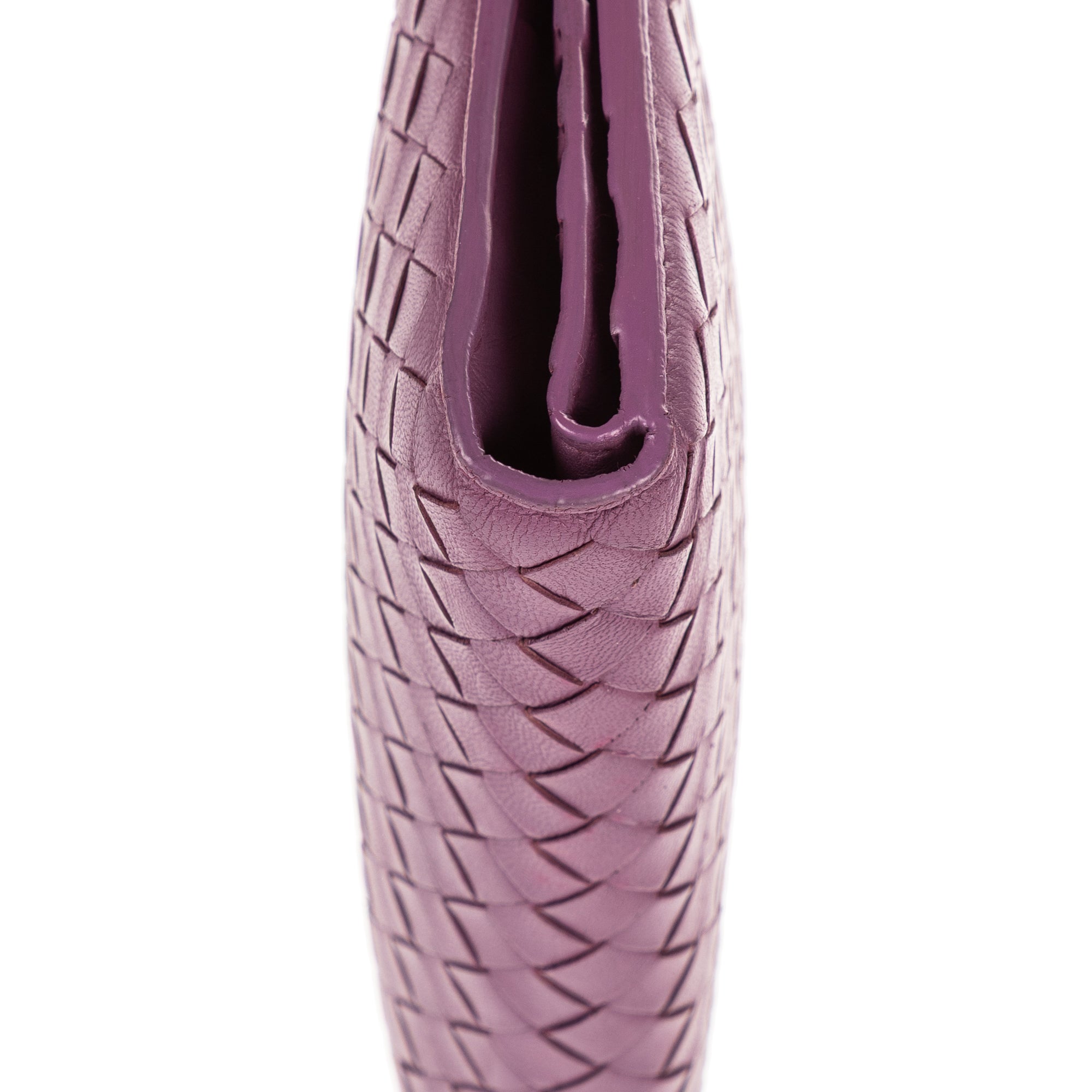 Portefeuille Intrecciato Cuir Nappa Violet Intrecciato