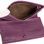 Portefeuille Intrecciato Cuir Nappa Violet Intrecciato