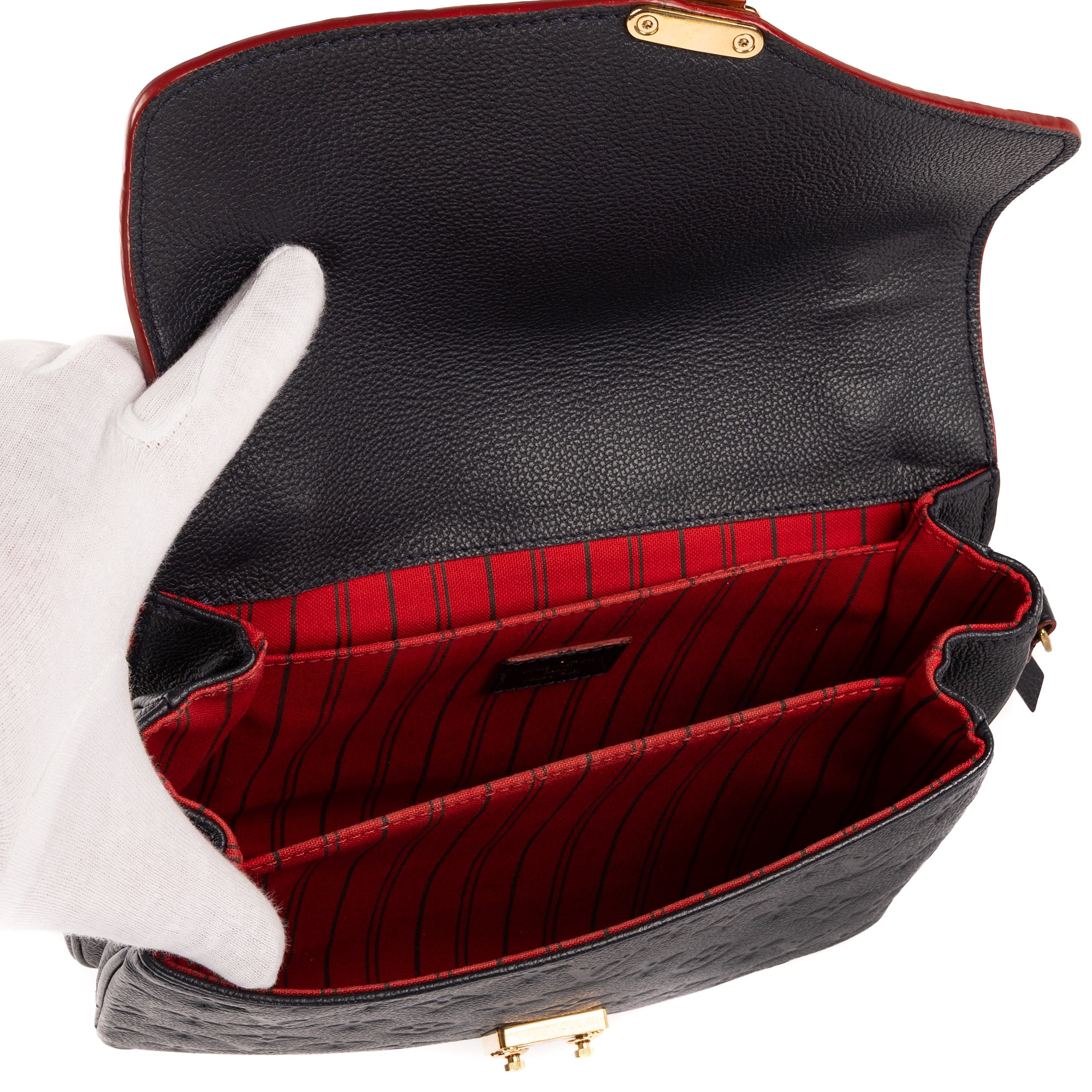 Bolso de Hombro Pochette Metis MM Piel Monogram Empreinte Azul Marino