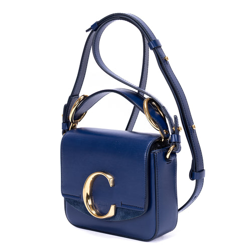 Crossbody C Crossbody Mini Navy Calfskin Leather / Suede Leather