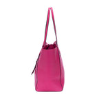 Bolso de hombro Shopper Swing de cuero granulado fucsia