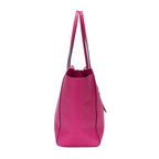 Bolso de hombro Shopper Swing de cuero granulado fucsia
