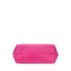 Bolso de hombro Shopper Swing de cuero granulado fucsia