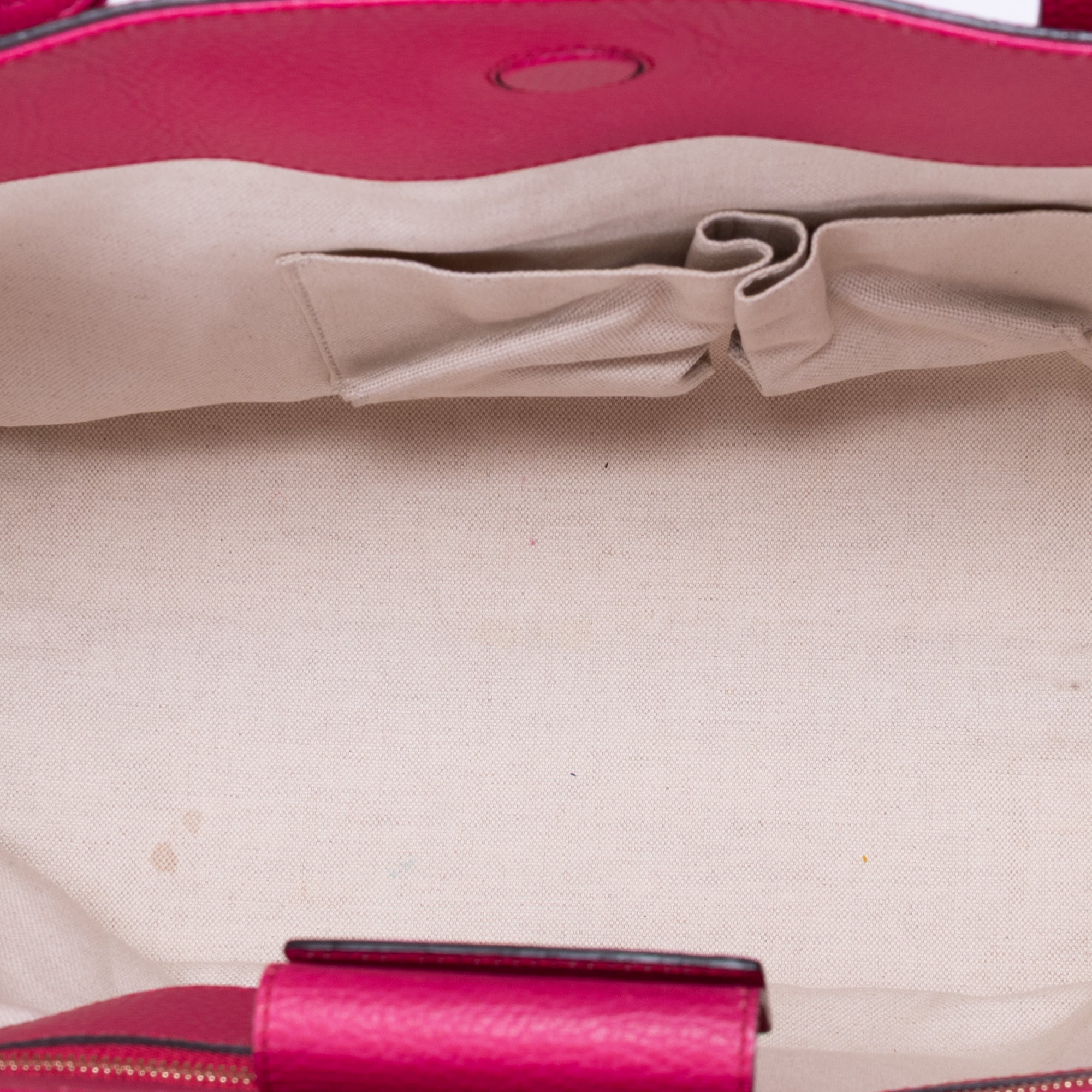 Bolso de hombro Shopper Swing de cuero granulado fucsia