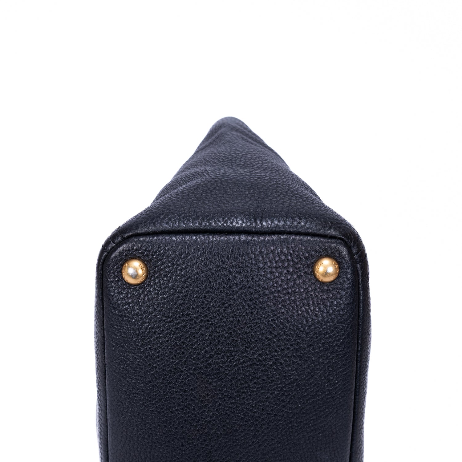 Shoulder Bag Tote Black Vitello Leather