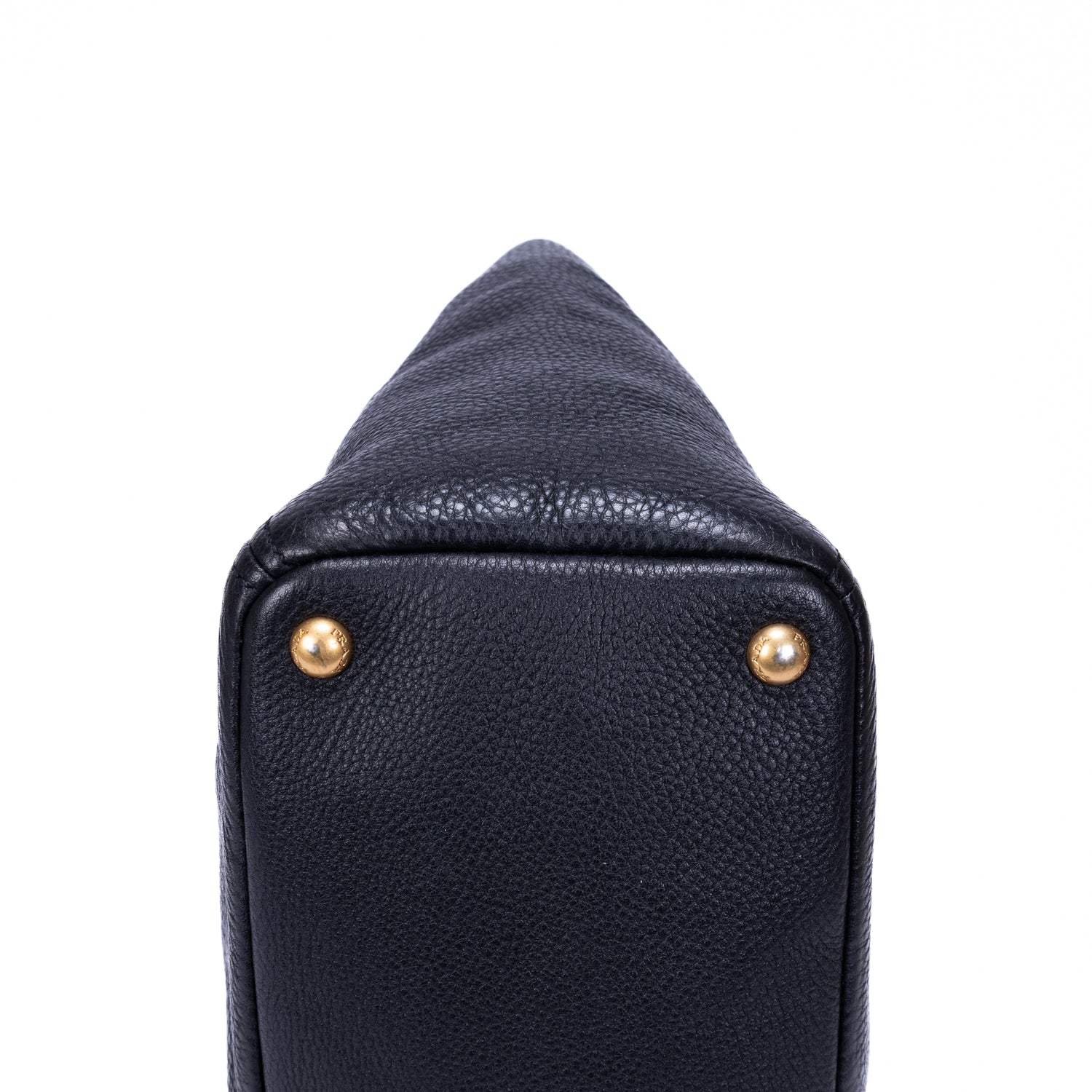 Shoulder Bag Tote Black Vitello Leather