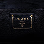 Shoulder Bag Tote Black Vitello Leather