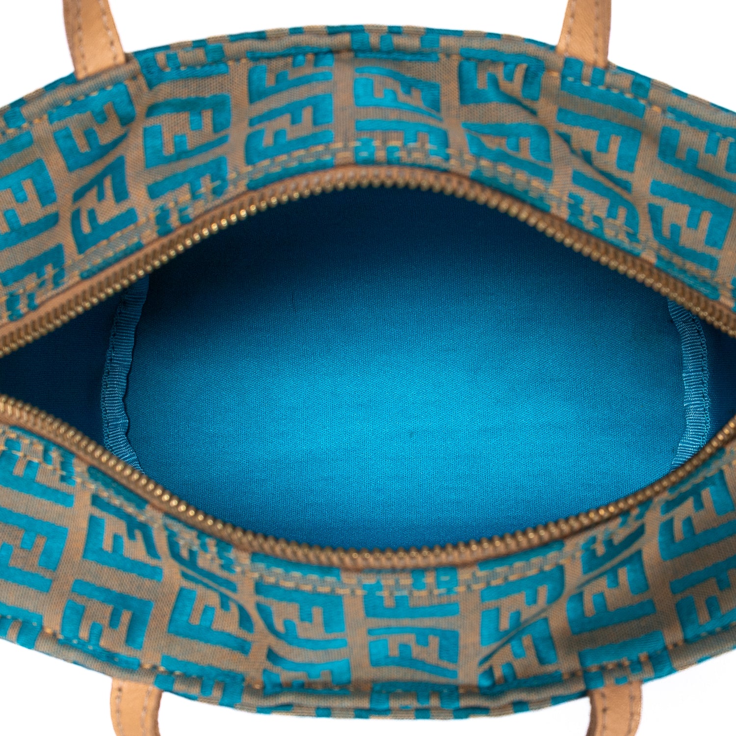 Fendi - Zucchino Mini - Beige/Bleu