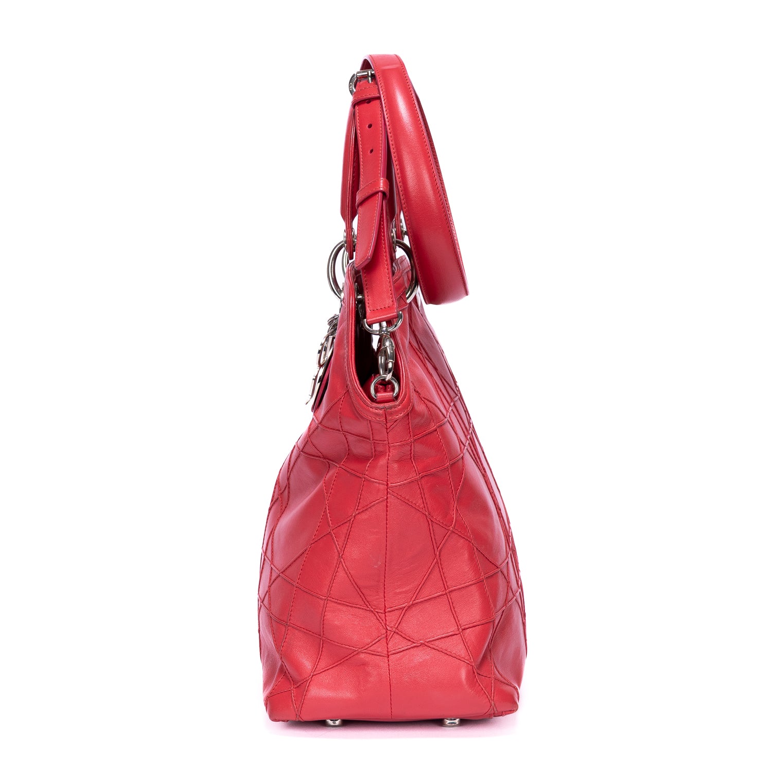 Handbag Granville Pink Quilted Pebbled Leather