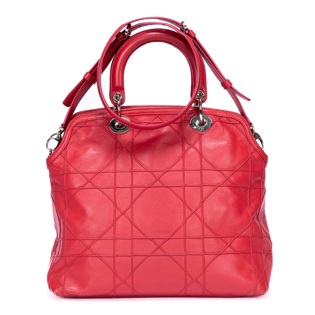 Handbag Granville Pink Quilted Pebbled Leather
