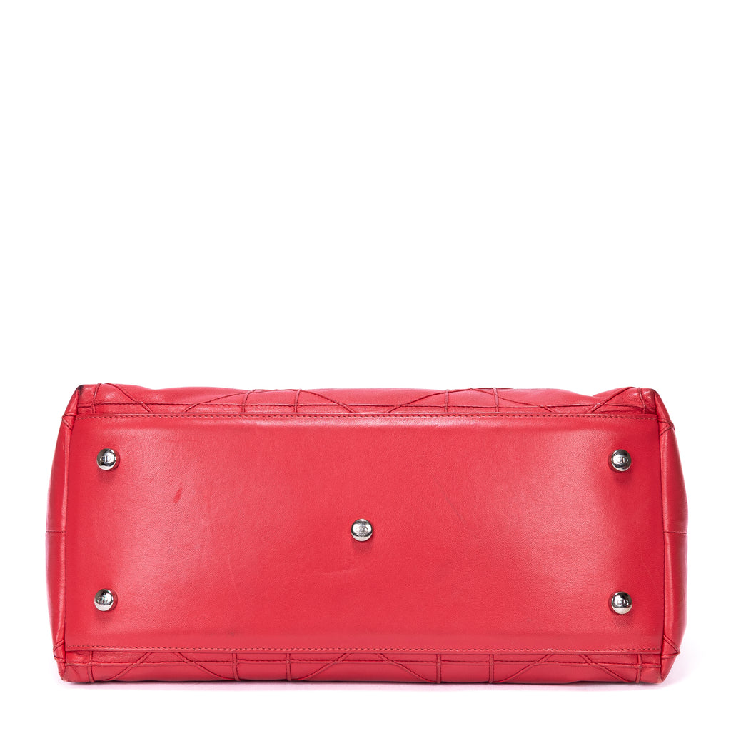 Handbag Granville Pink Quilted Pebbled Leather