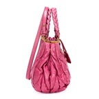 Handbag 2-Way Tote Pink Nappa Gaufre Leather