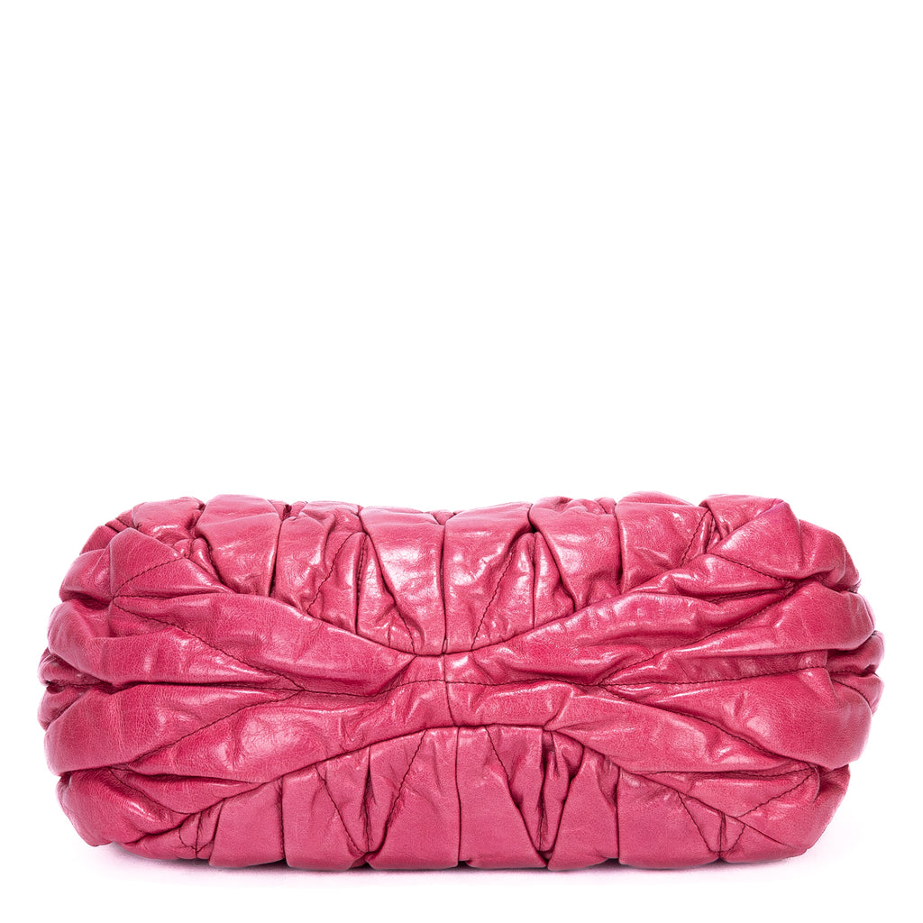 Handbag 2-Way Tote Pink Nappa Gaufre Leather