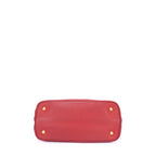 Sac porté épaule Cabas bandoulière fourre-tout en cuir Vitello Phenix rouge