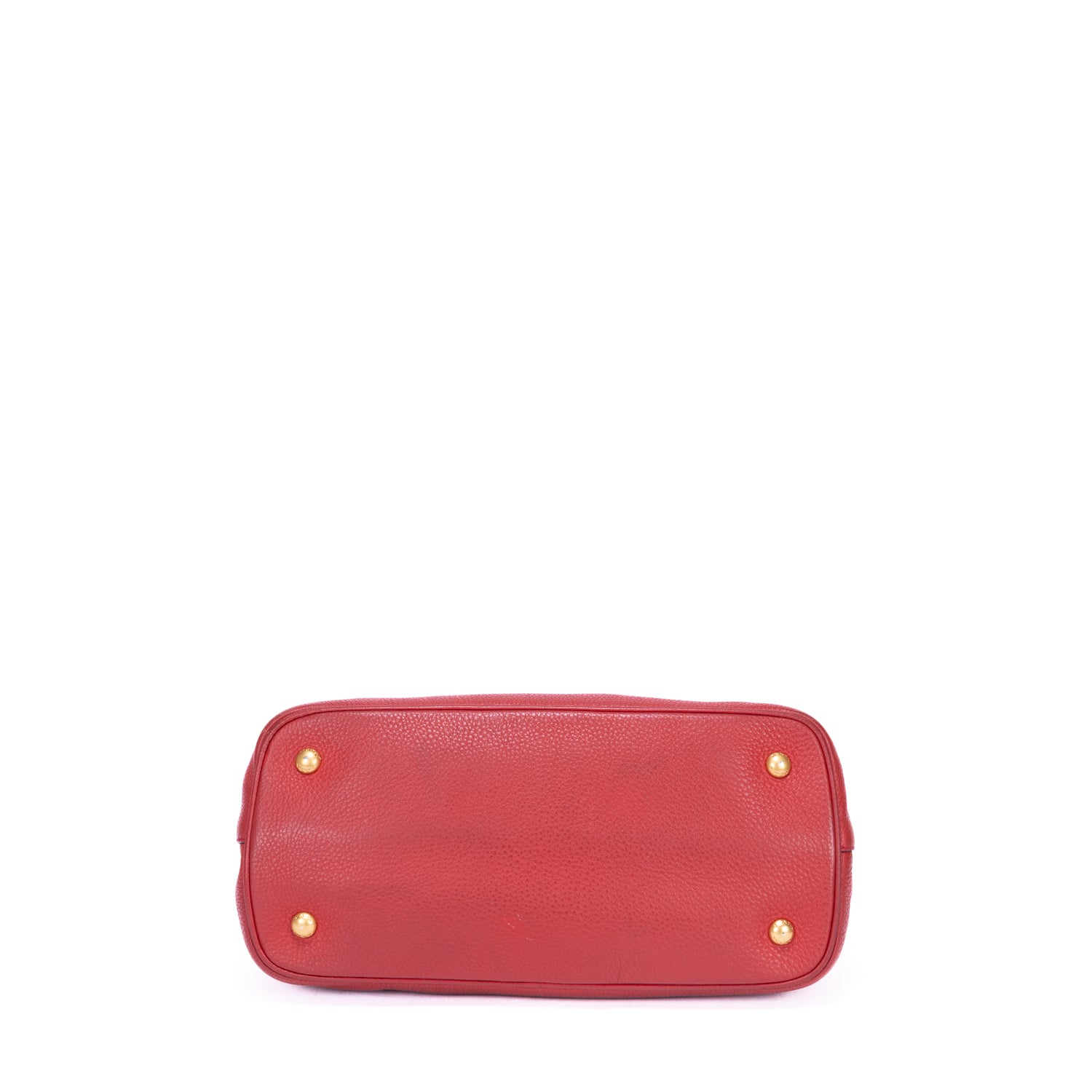 Sac porté épaule Cabas bandoulière fourre-tout en cuir Vitello Phenix rouge