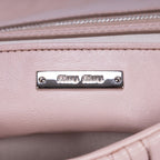 Bolso de hombro de cristal Cloque rosa de piel Nappa Gaufre