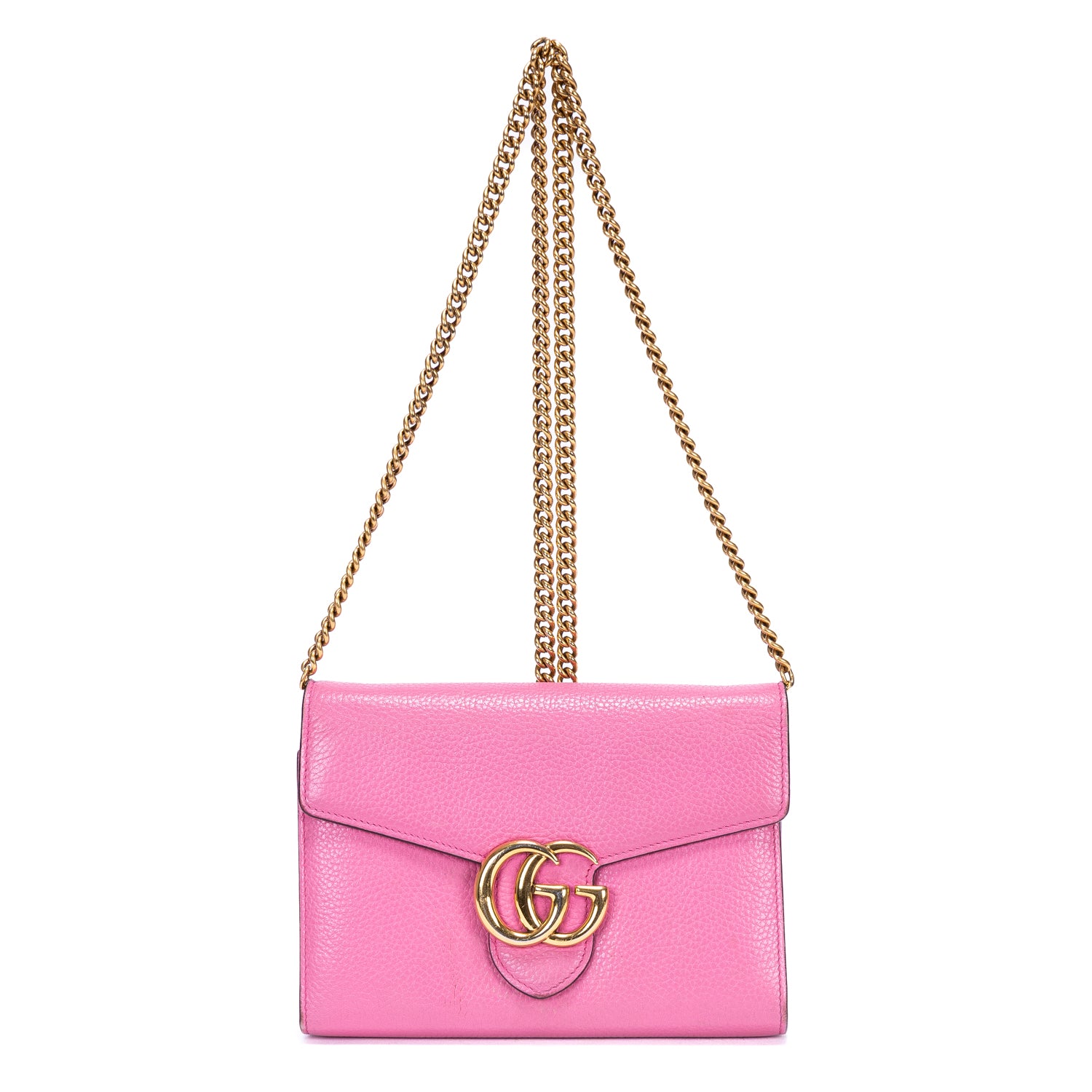 Shoulder Bag Marmont Wallet On Chain Pink Pebbled Leather