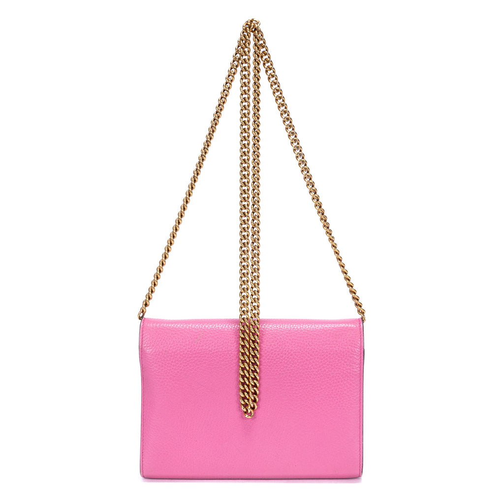 Shoulder Bag Marmont Wallet On Chain Pink Pebbled Leather