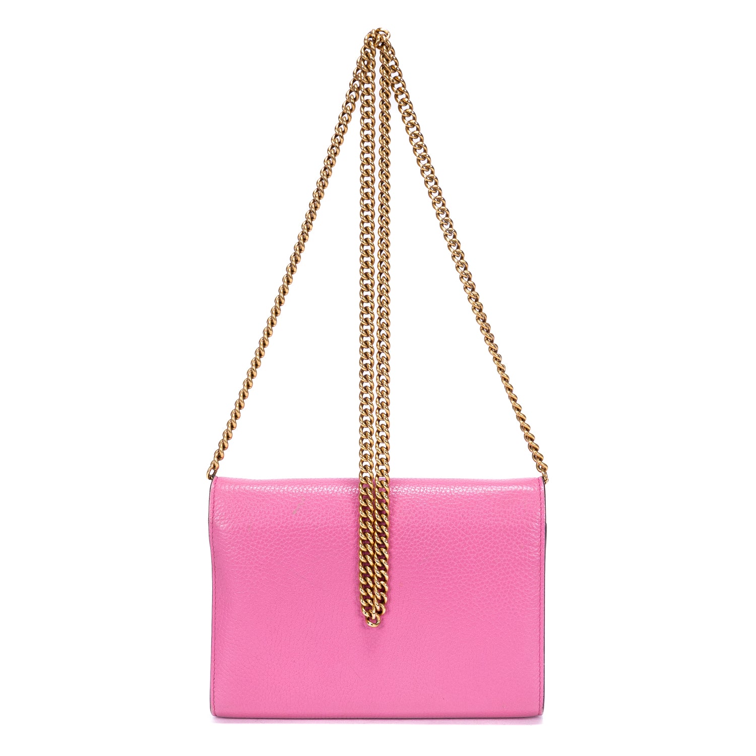 Shoulder Bag Marmont Wallet On Chain Pink Pebbled Leather