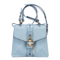 Handbag Aby Day Small Blue Grained Leather