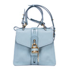 Handbag Aby Day Small Blue Grained Leather