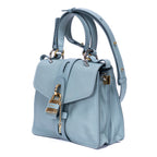 Handbag Aby Day Small Blue Grained Leather