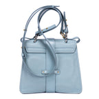 Handbag Aby Day Small Blue Grained Leather