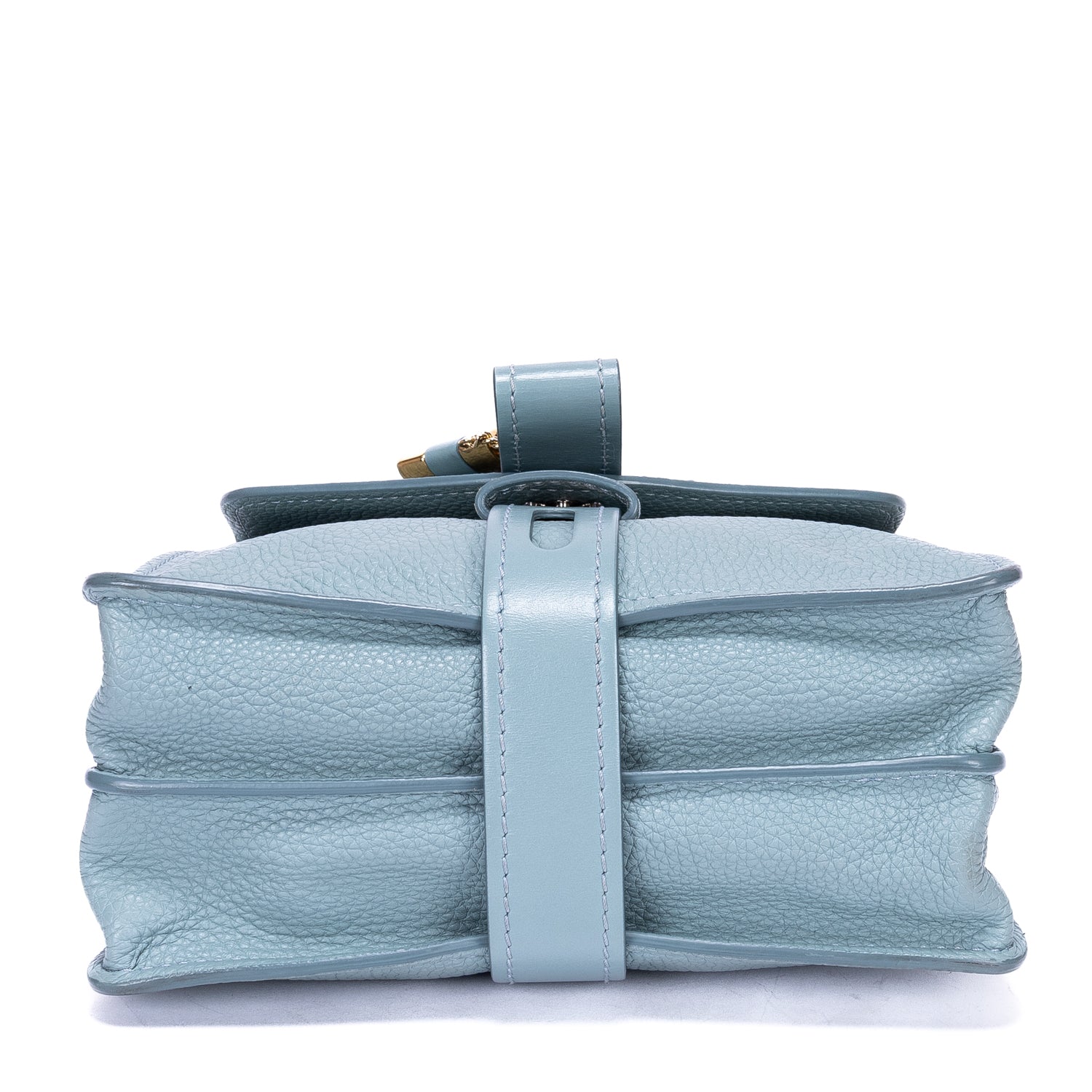 Handbag Aby Day Small Blue Grained Leather