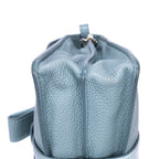 Handbag Aby Day Small Blue Grained Leather