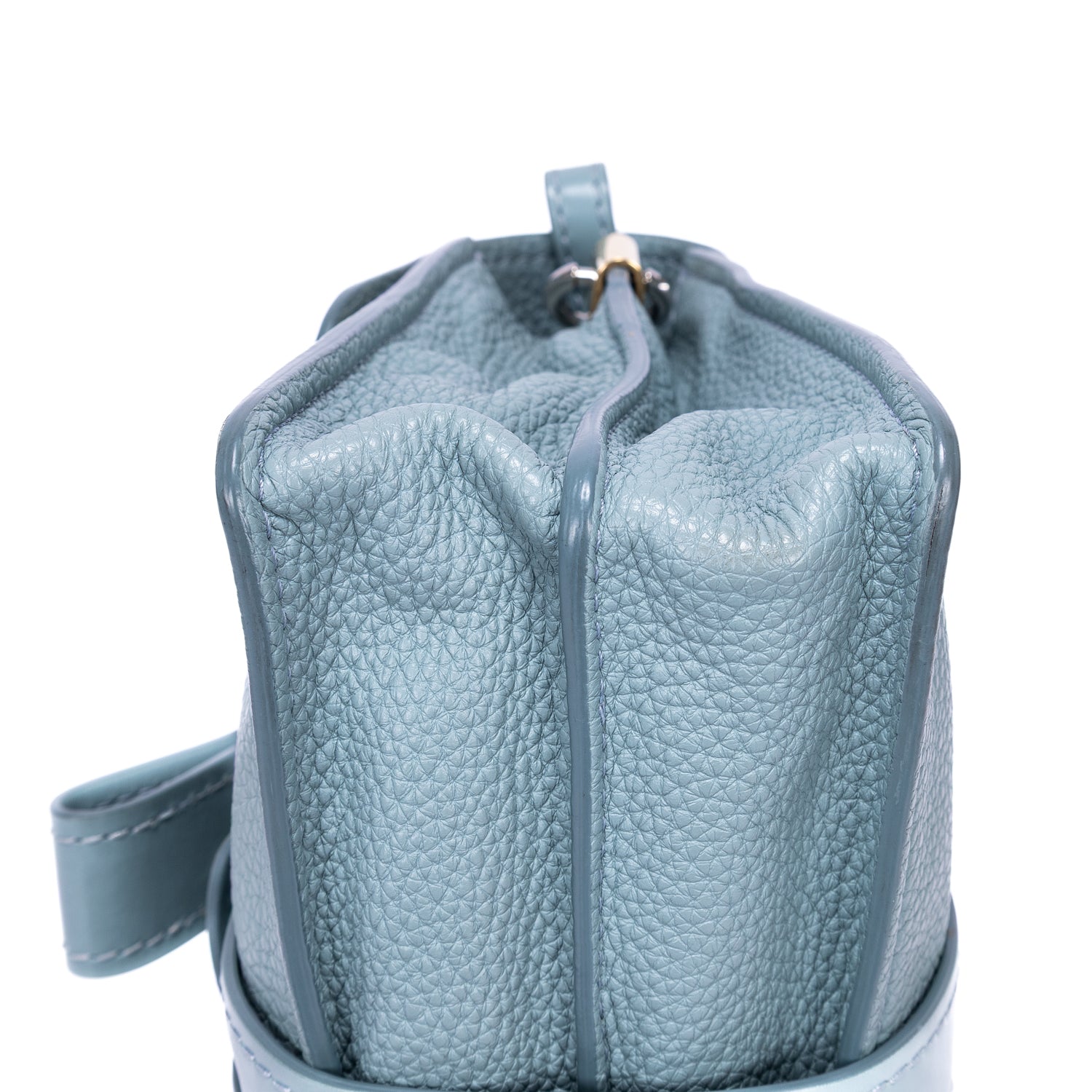 Handbag Aby Day Small Blue Grained Leather