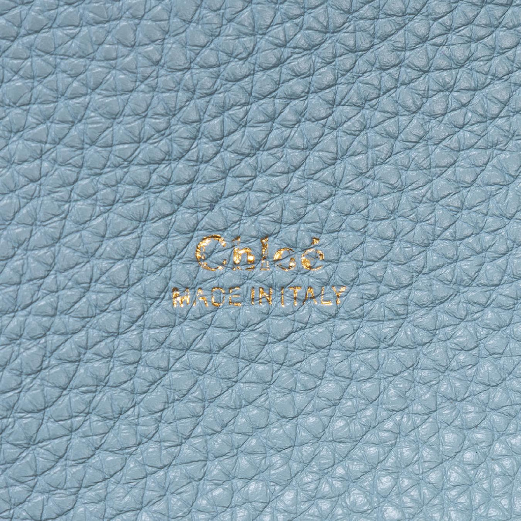 Handbag Aby Day Small Blue Grained Leather