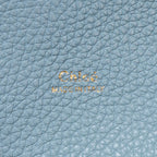 Handbag Aby Day Small Blue Grained Leather