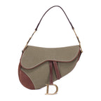 Bolso de mano Saddle 2003 Lona caqui marrón