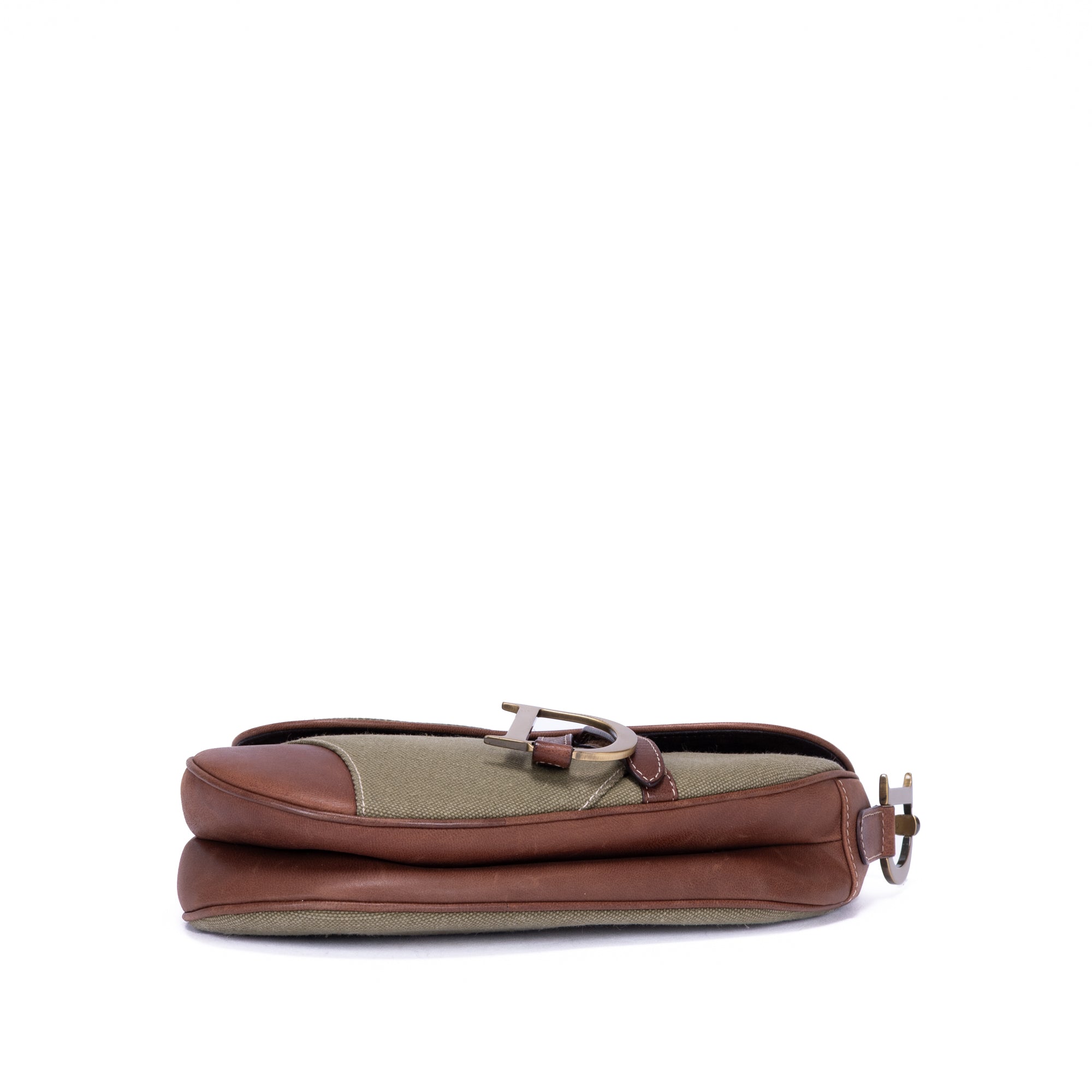 Bolso de mano Saddle 2003 Lona caqui marrón