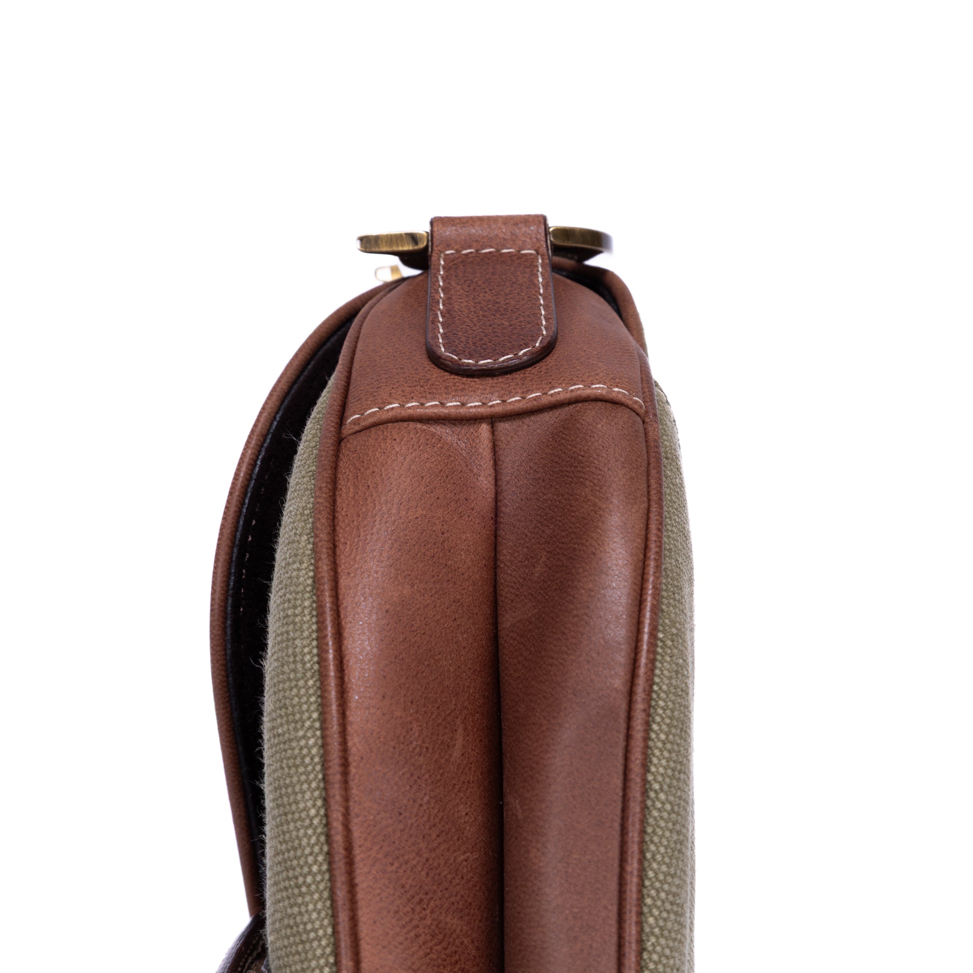 Bolso de mano Saddle 2003 Lona caqui marrón