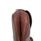 Bolso de mano Saddle 2003 Lona caqui marrón