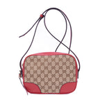 Sac appareil photo Bree GG Canvas à porter épaule ou croisé Rouge toile monogramme GG
