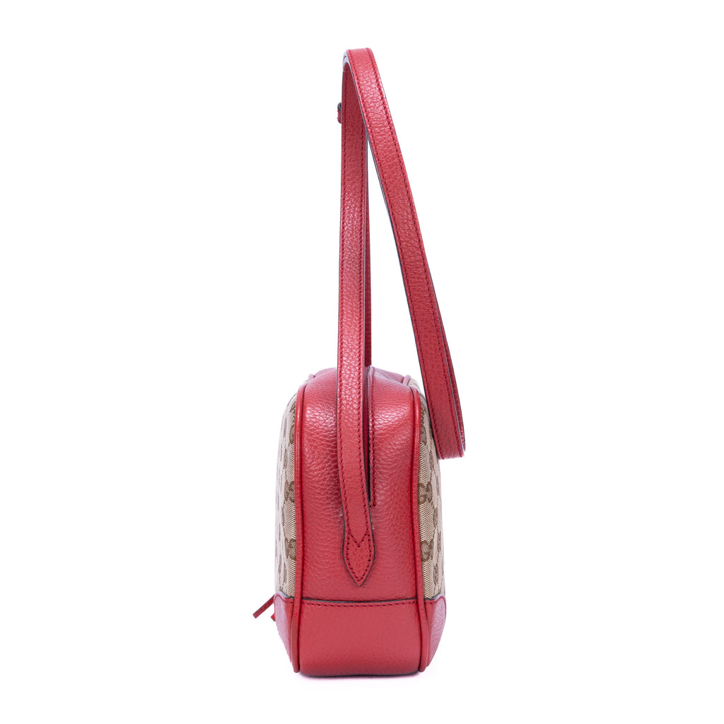Sac appareil photo Bree GG Canvas à porter épaule ou croisé Rouge toile monogramme GG