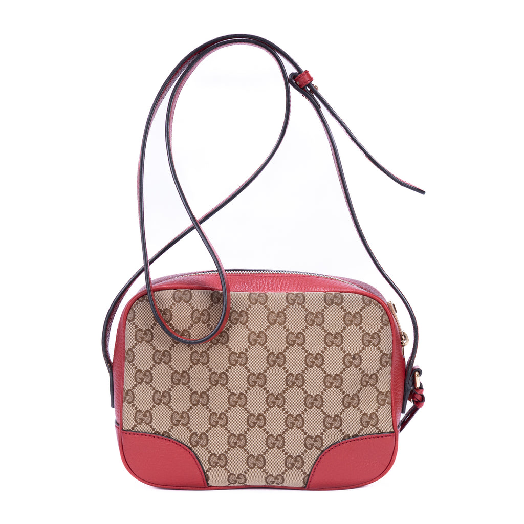 Sac appareil photo Bree GG Canvas à porter épaule ou croisé Rouge toile monogramme GG