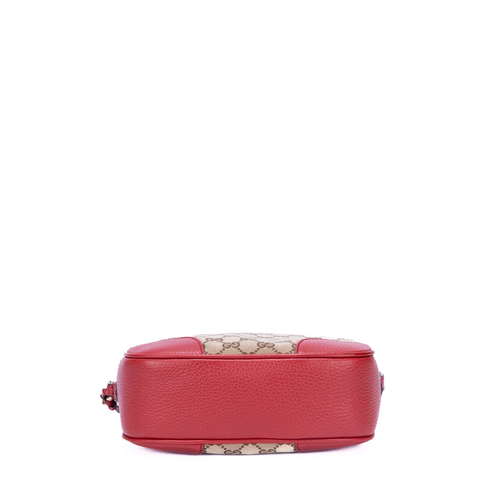 Sac appareil photo Bree GG Canvas à porter épaule ou croisé Rouge toile monogramme GG