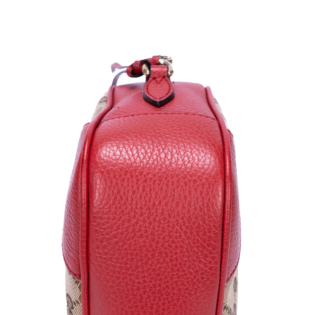 Sac appareil photo Bree GG Canvas à porter épaule ou croisé Rouge toile monogramme GG