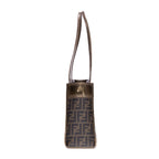 Shoulder Bag Zucca Metallic Tote Small Tobacco Gold Zucchino Canvas
