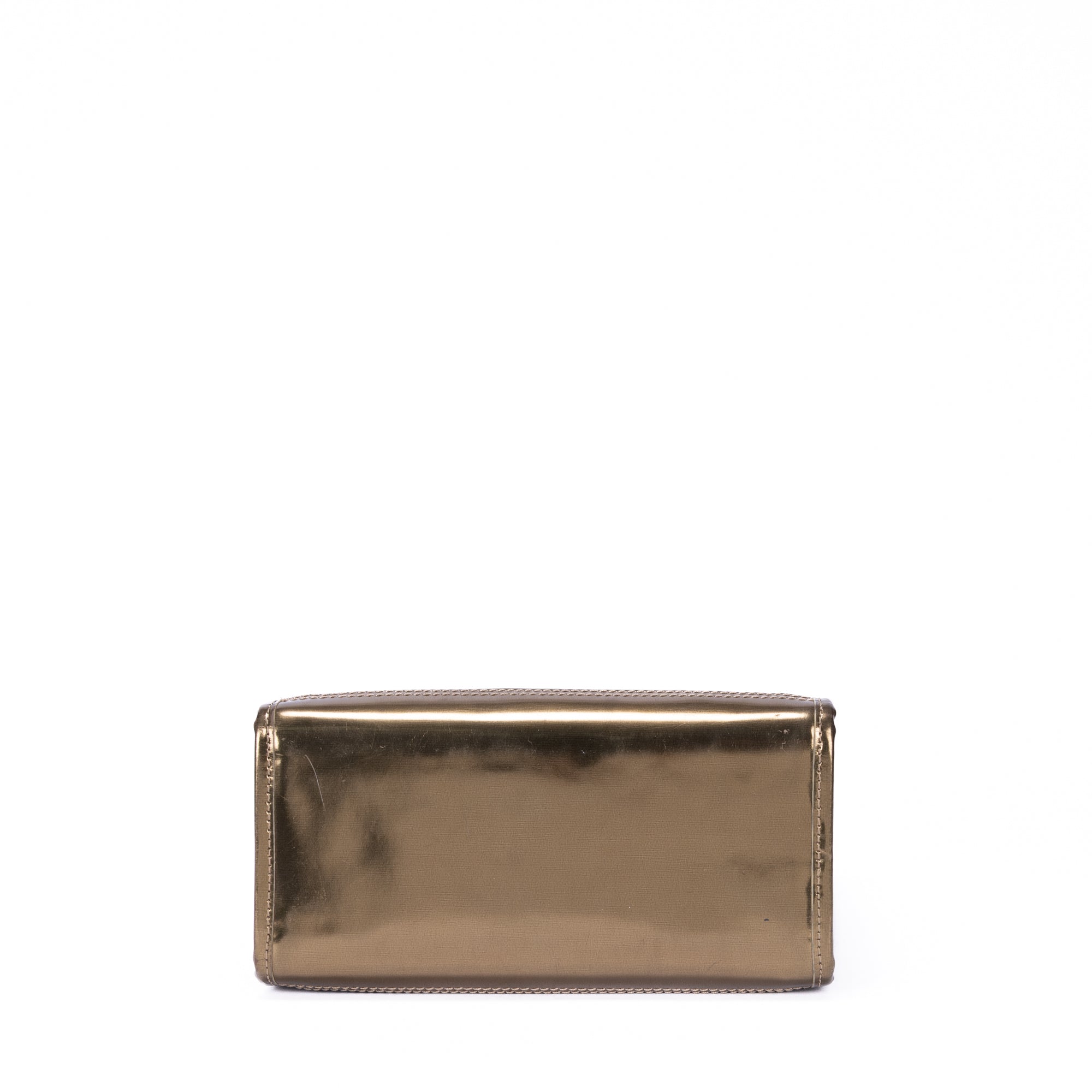 Bolso de Hombro Zucca Metallic Tote Pequeño Lona Zucchino Oro Tabaco