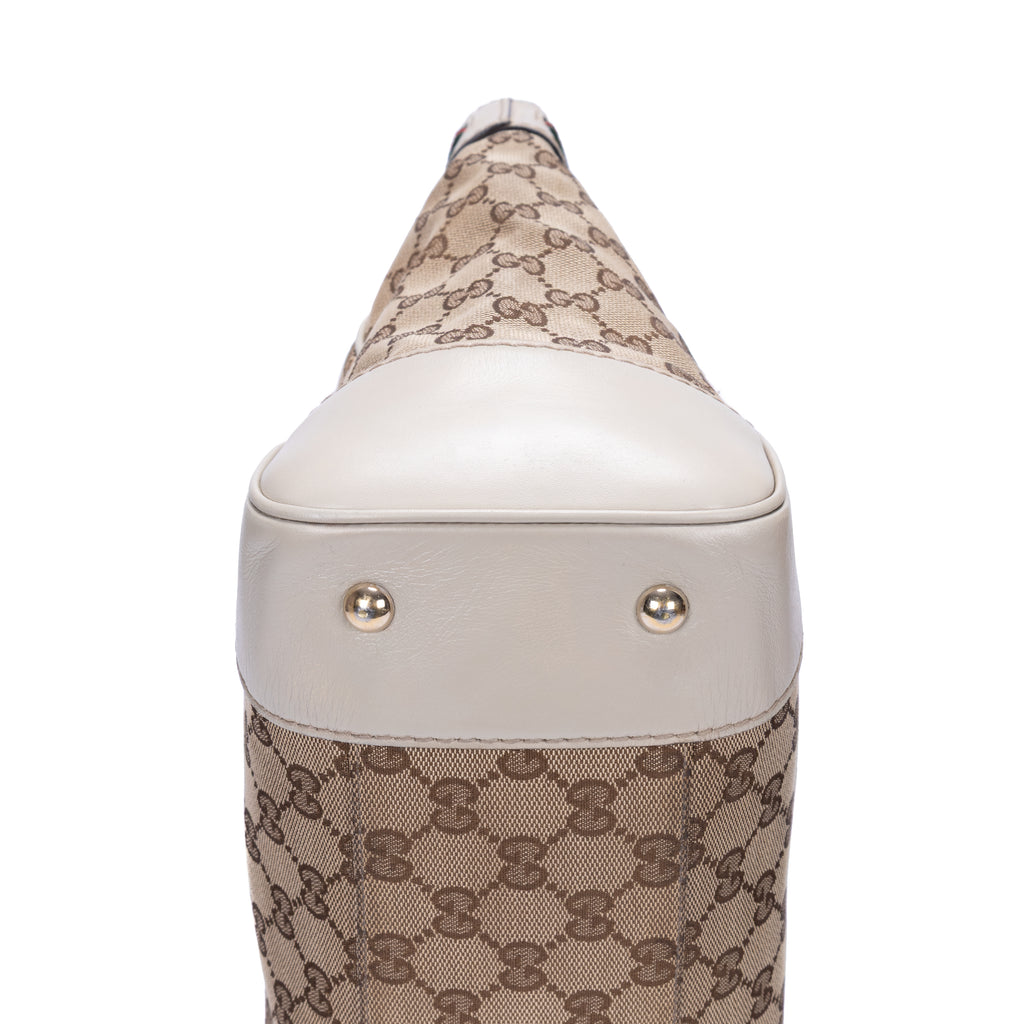 Sac à bandoulière Mayfair fourre-tout toile monogrammée GG beige