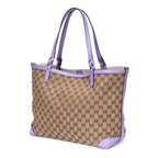 Bolso de Hombro Jacquard 2 Vías Shopper Lona GG Monograma Lila