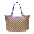 Bolso de Hombro Jacquard 2 Vías Shopper Lona GG Monograma Lila