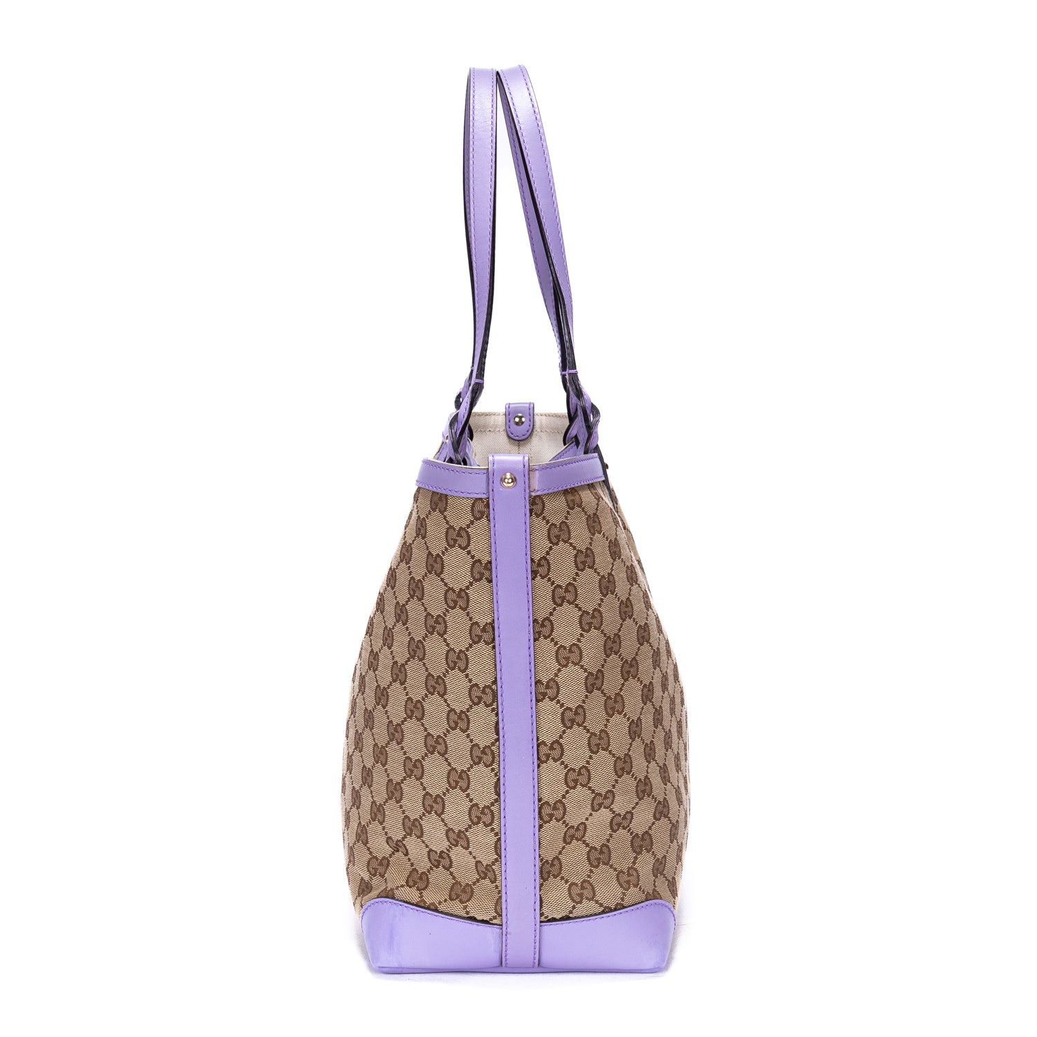 Bolso de Hombro Jacquard 2 Vías Shopper Lona GG Monograma Lila