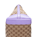 Bolso de Hombro Jacquard 2 Vías Shopper Lona GG Monograma Lila